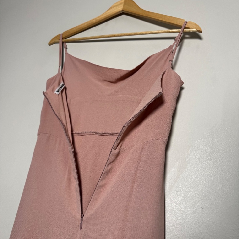 Reformation Blush Petal Pink Gala Midi Dress Sz 2 - Picture 13 of 15
